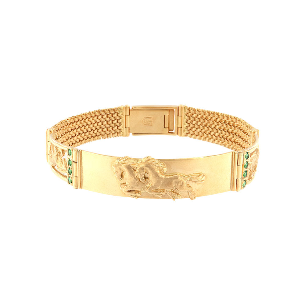 18ct gold Horse bracelet