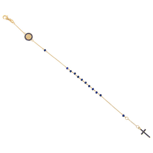 18ct gold Rosary beads bracelet