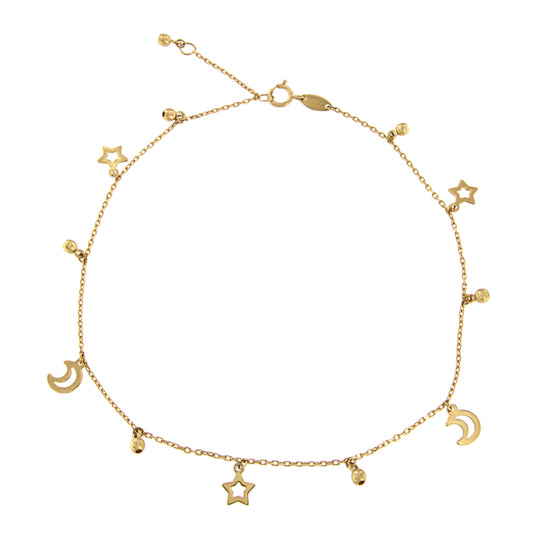 18ct gold Charms Anklet