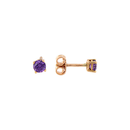 18ct gold Purple Stone Earrings