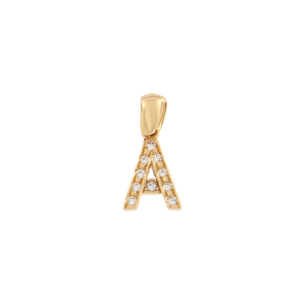 18ct gold Letter "A" pendant