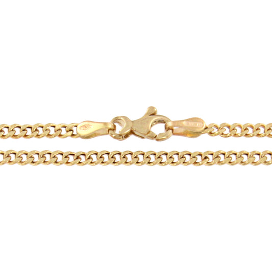 18ct gold Diamond cut curb chain
