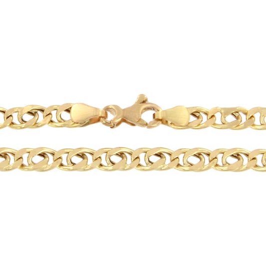 18ct gold Double mirror cut chain