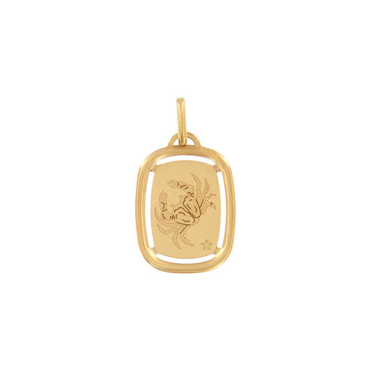 18ct gold Cancer zodiac pendant