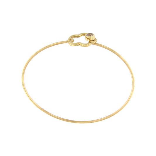 18ct gold Flower hoop