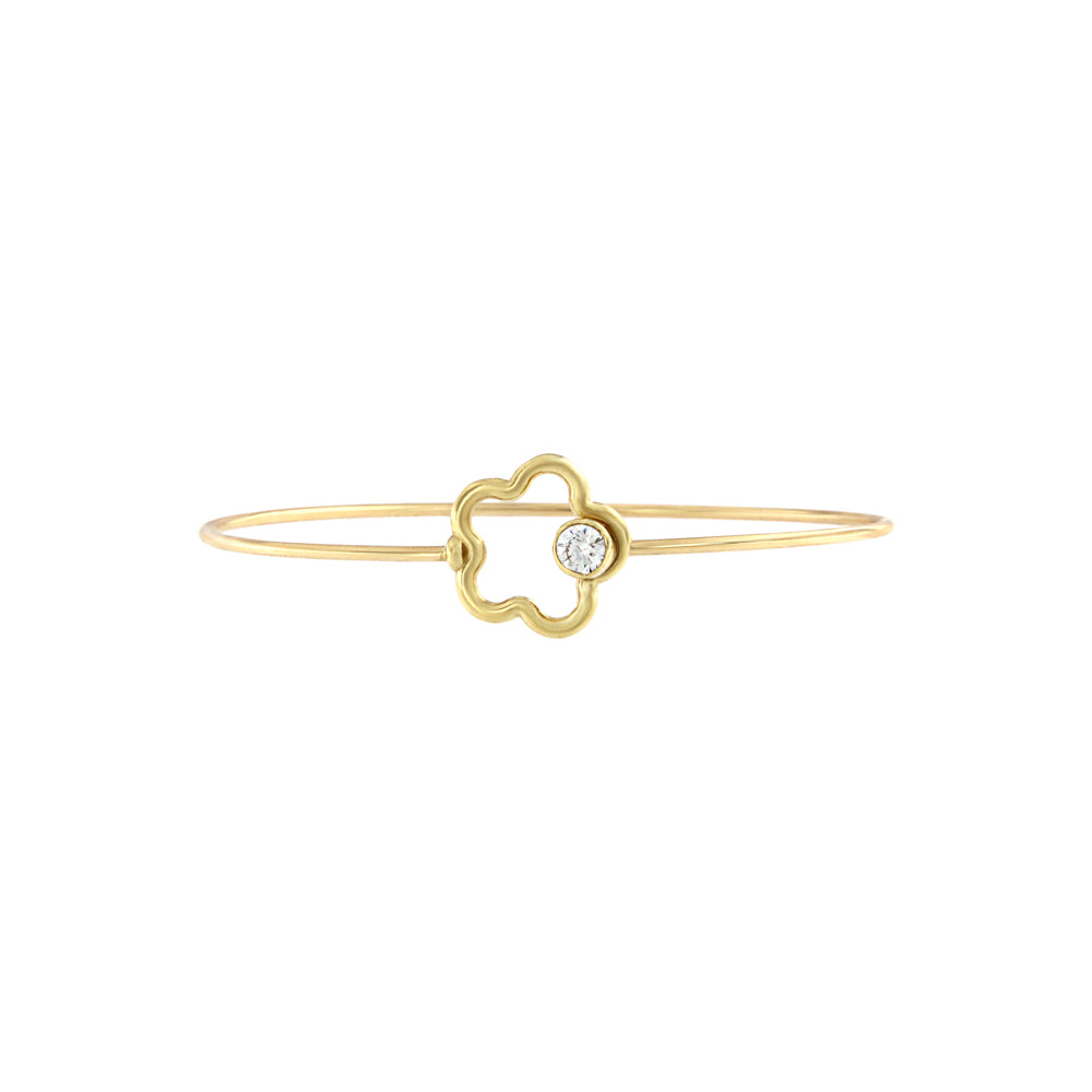 18ct gold Flower hoop