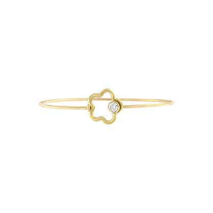 18ct gold Flower hoop