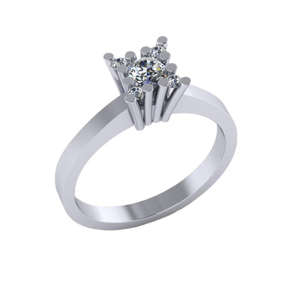 14ct gold ring 4 puntas