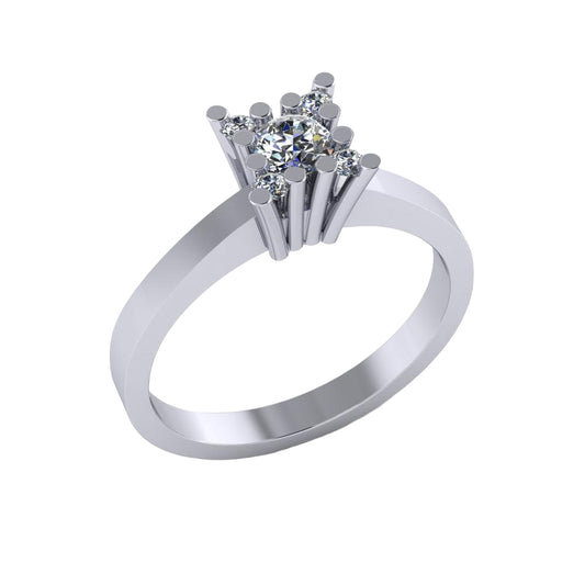 14ct gold ring 4 puntas