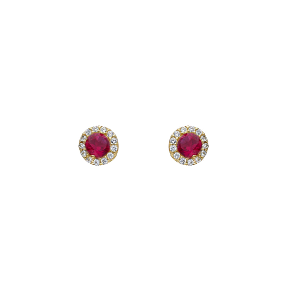 14ct gold Circones stud earrings