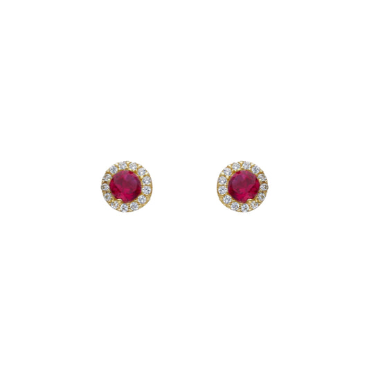 14ct gold Circones stud earrings