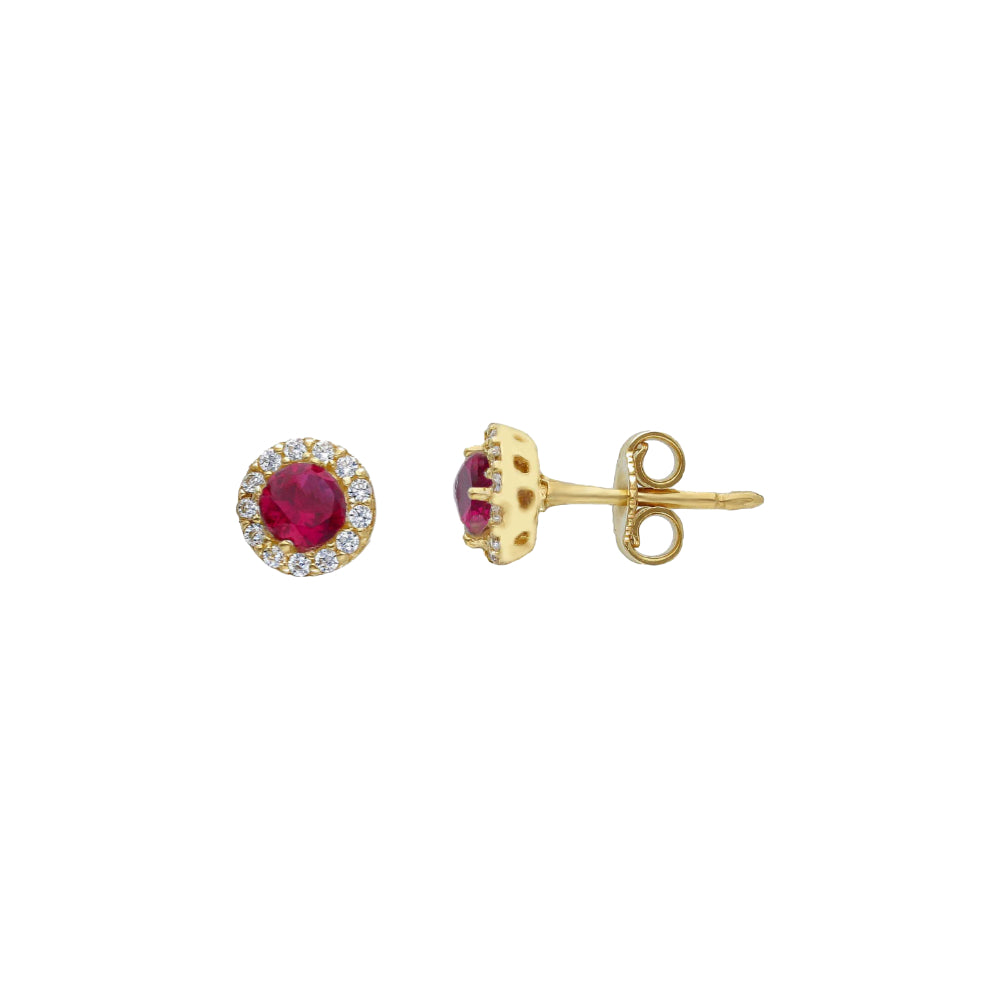 14ct gold Circones stud earrings