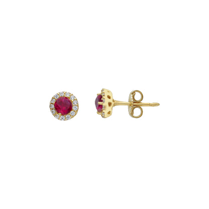 14ct gold Circones stud earrings