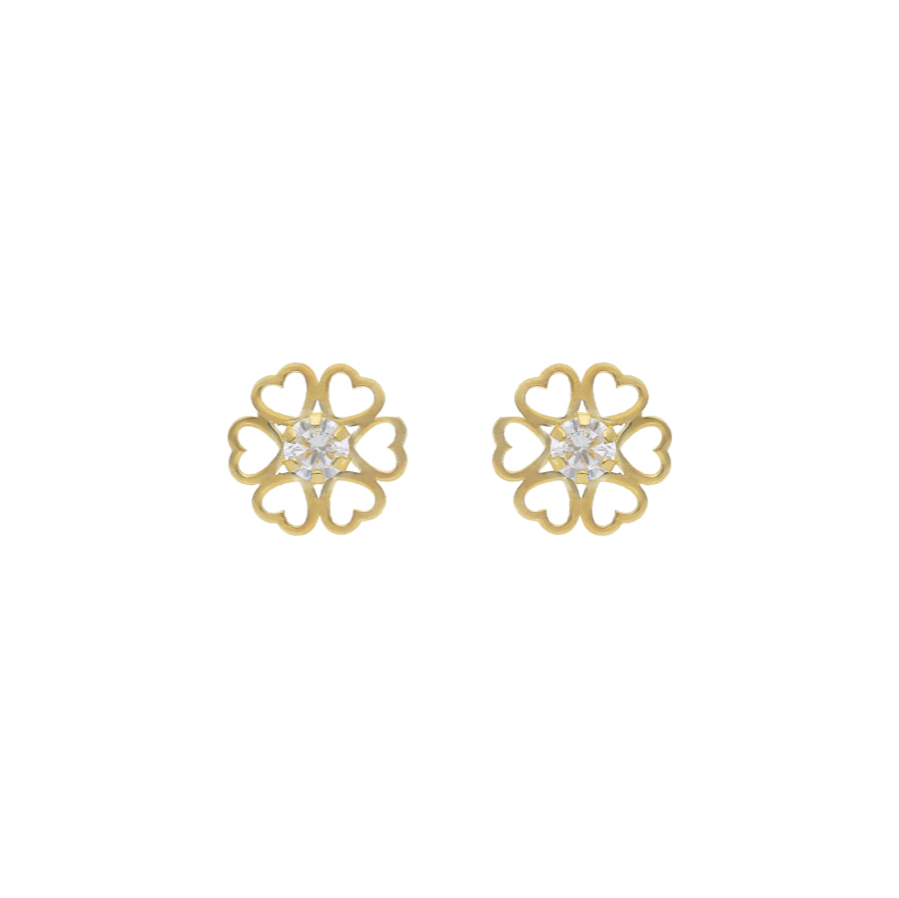 14ct gold Flower stud earrings