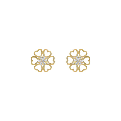 14ct gold Flower stud earrings