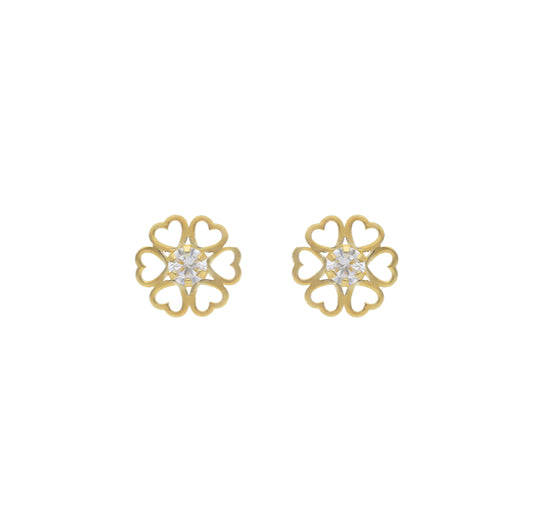 14ct gold Flower stud earrings