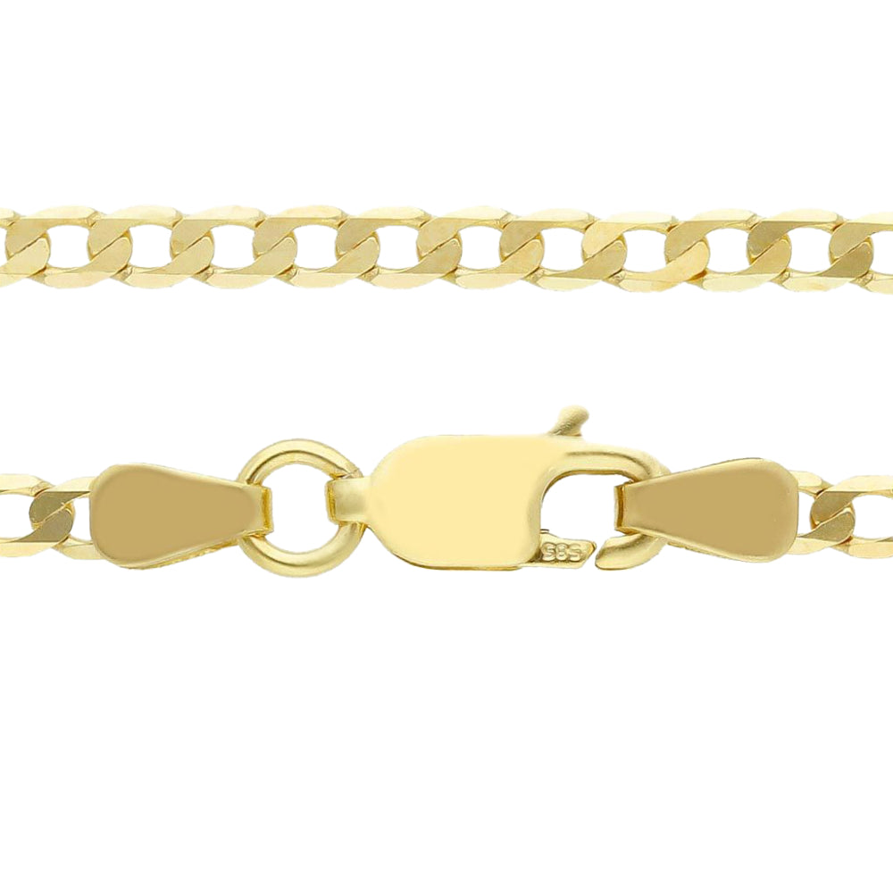 14ct gold bearded chain