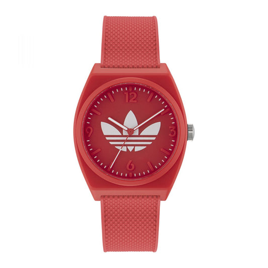 Adidas Red Resin Case Red Dial Red Resin