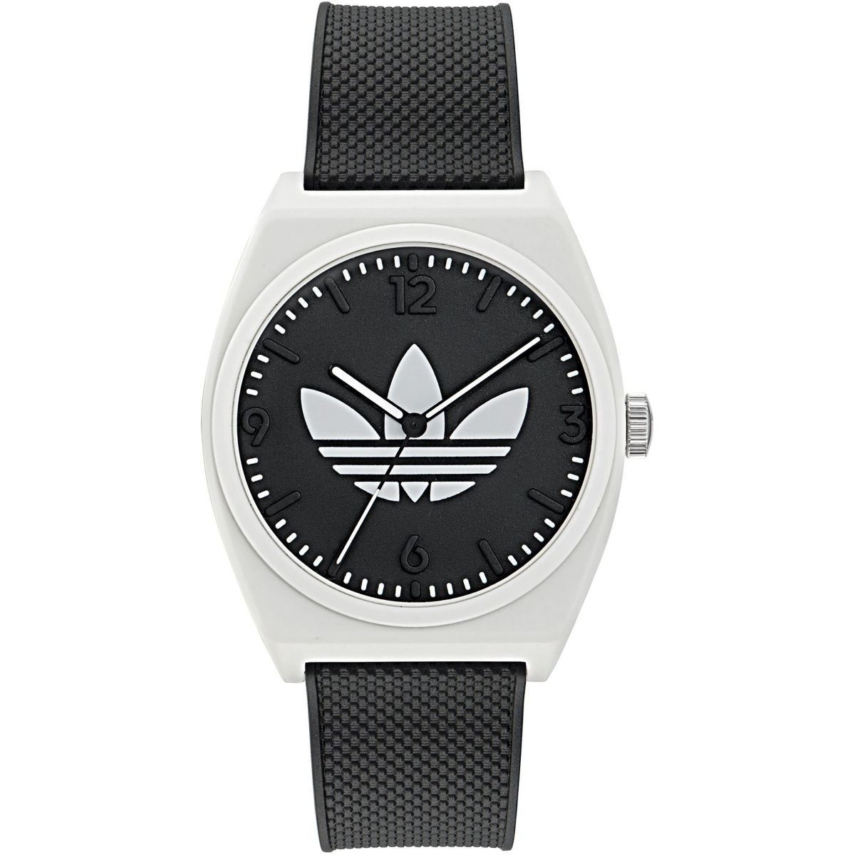 Adidas White Resin Case Black Dial Black