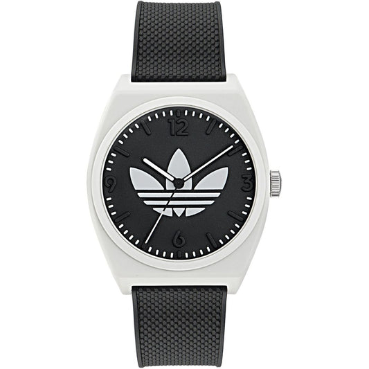 Adidas White Resin Case Black Dial Black