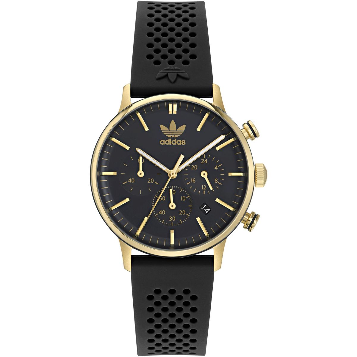 Adidas Yellow Gold SST Case Black Dial