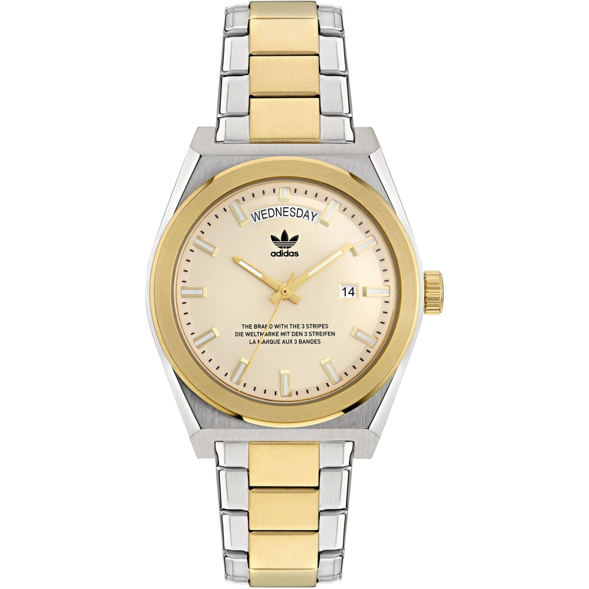 Adidas Two-Tone Case White Dial Two-Tone S