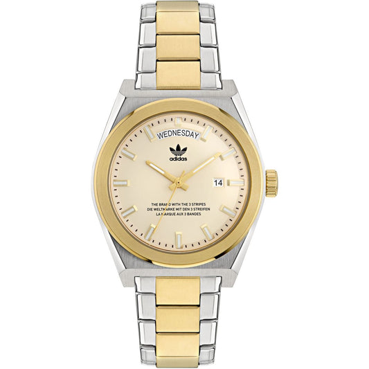 Adidas Two-Tone Case White Dial Two-Tone S