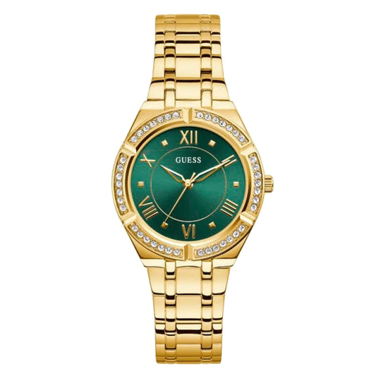 Guess Cosmo Ladies Gold Tone Green watch