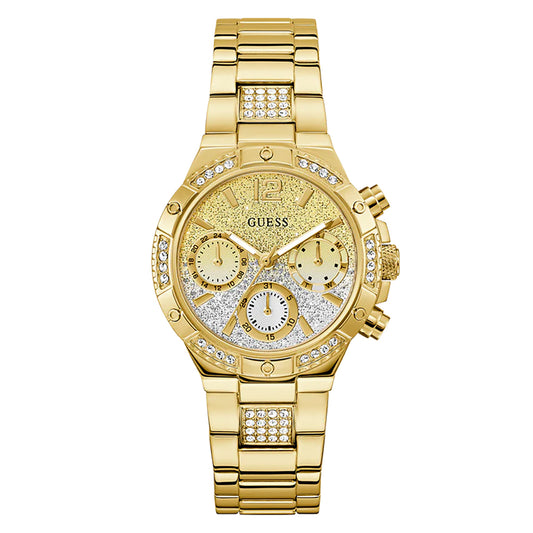 GUESS HARLOW LADIES C/GOLD TONE SS