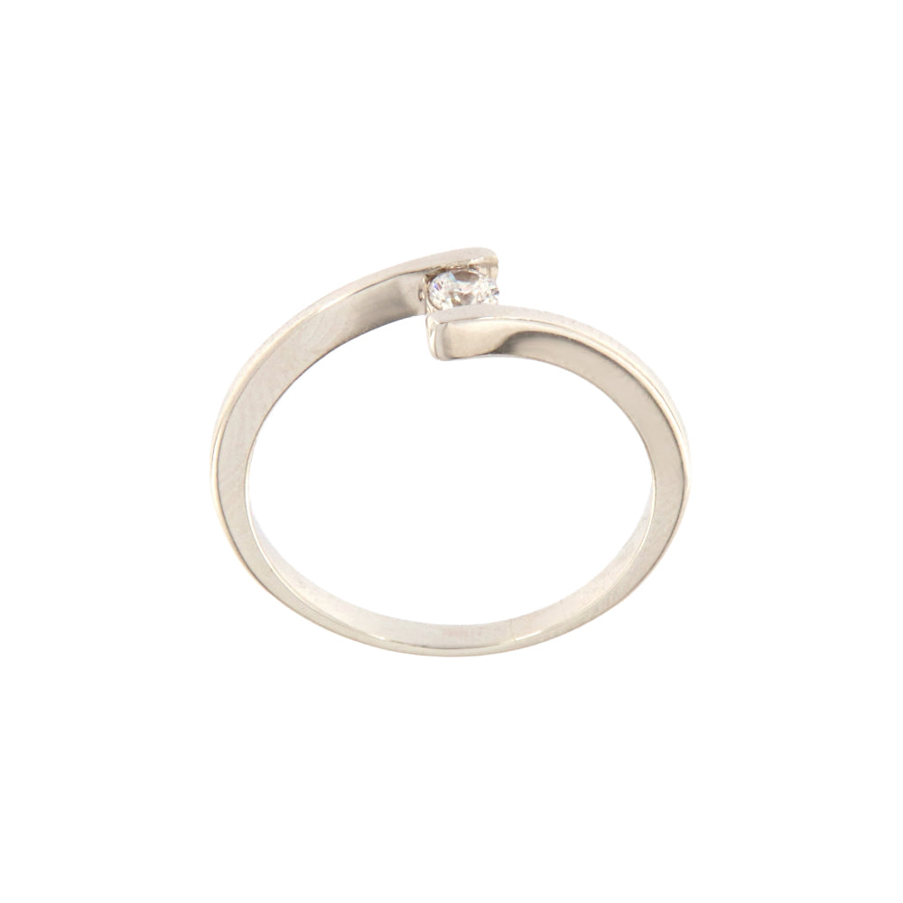 18ct gold White stone ring