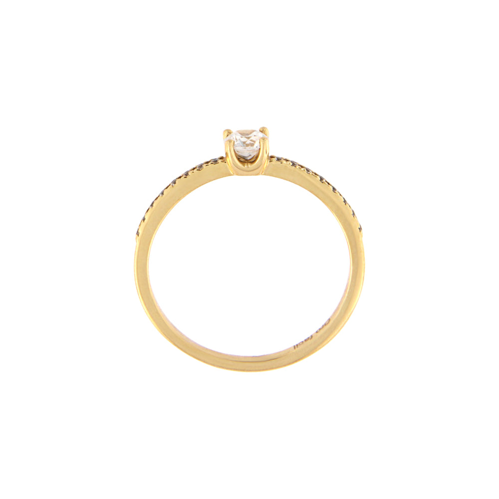 18ct gold White stone ring