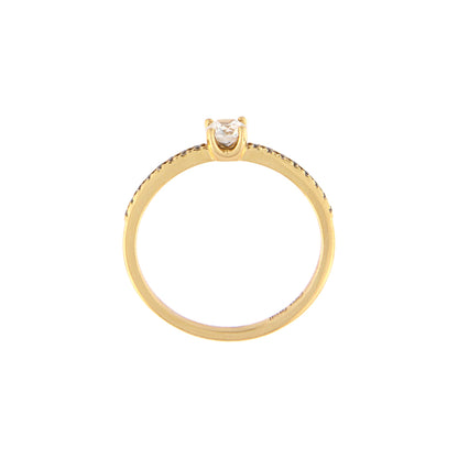 18ct gold White stone ring