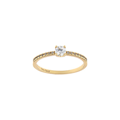 18ct gold White stone ring