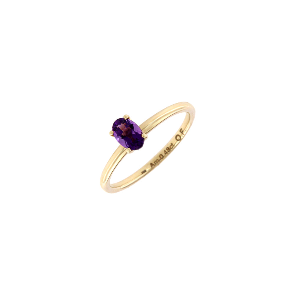 18ct gold Amethyst ring