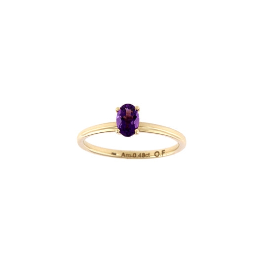 18ct gold Amethyst ring