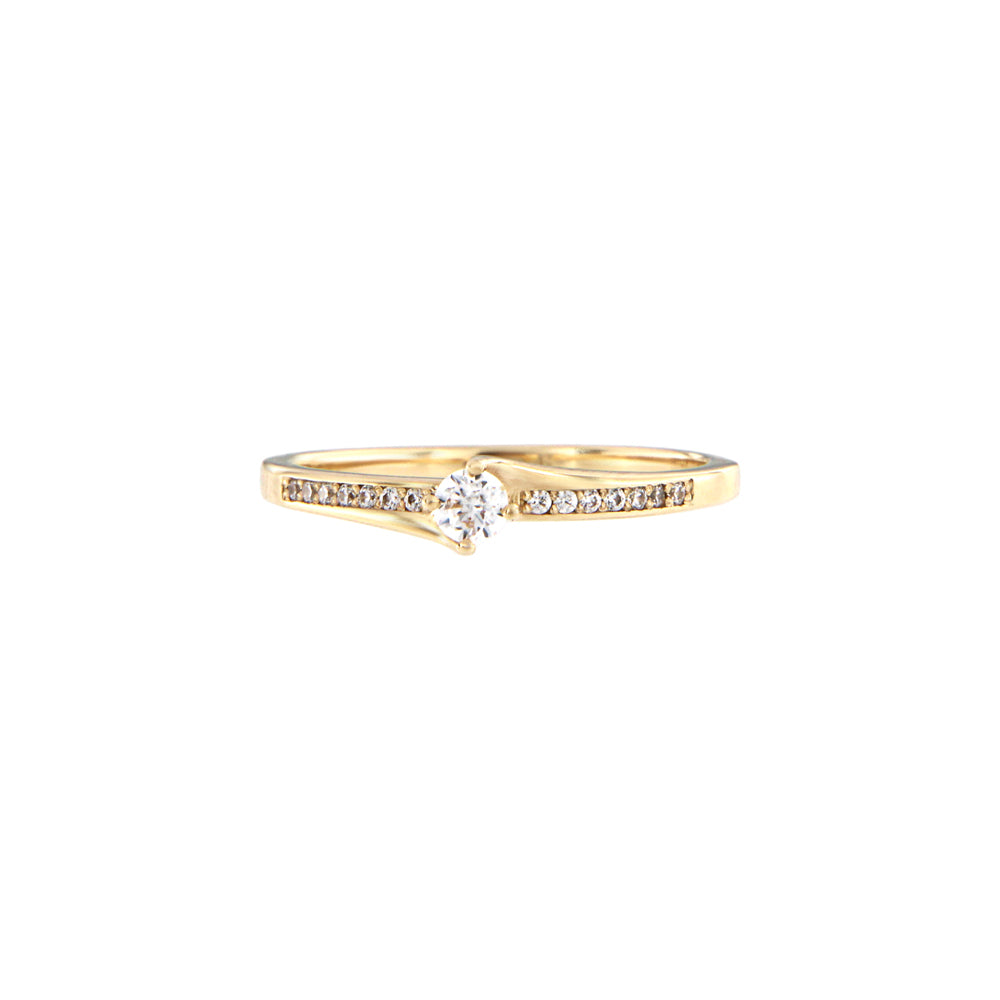 18ct gold White stone ring