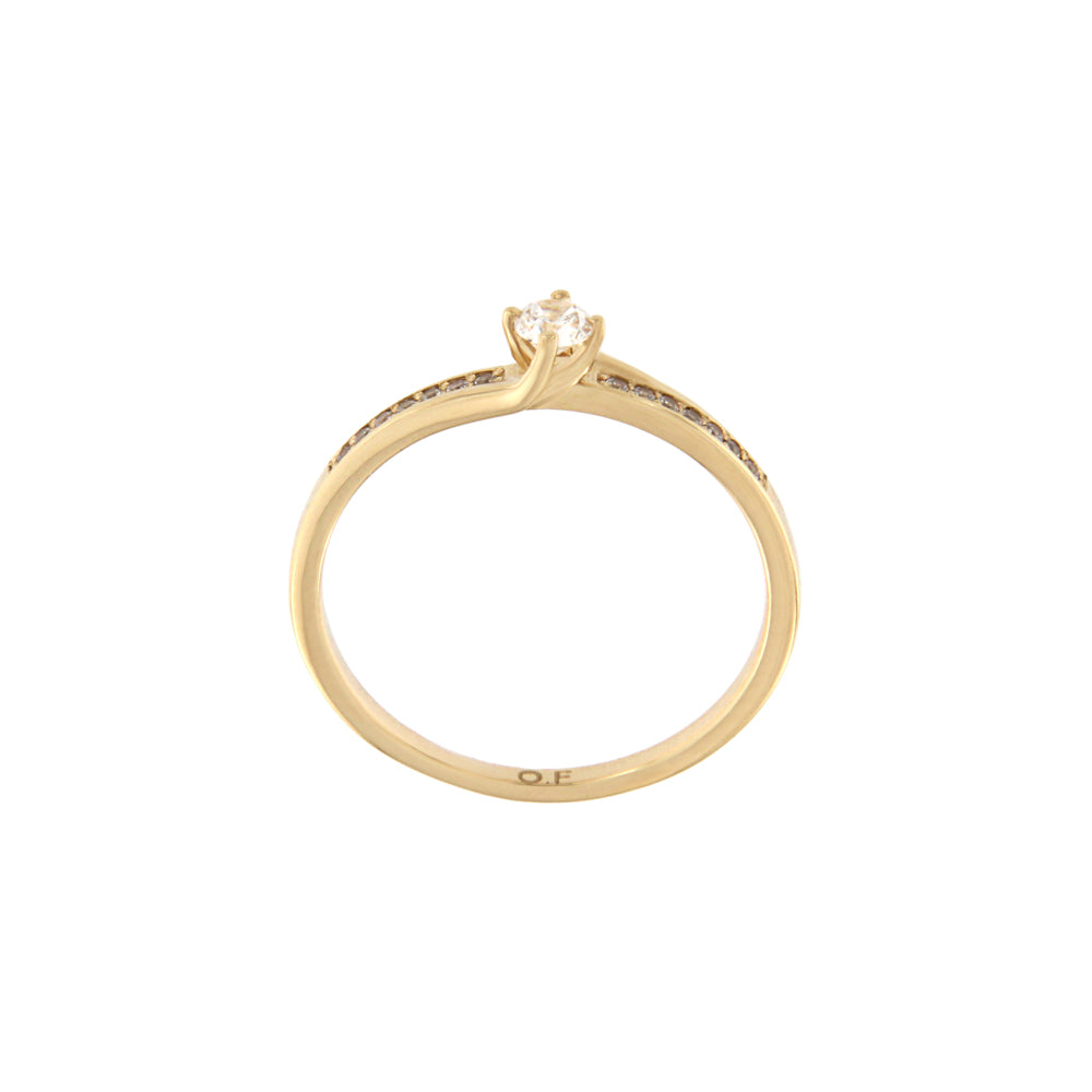 18ct gold White stone ring