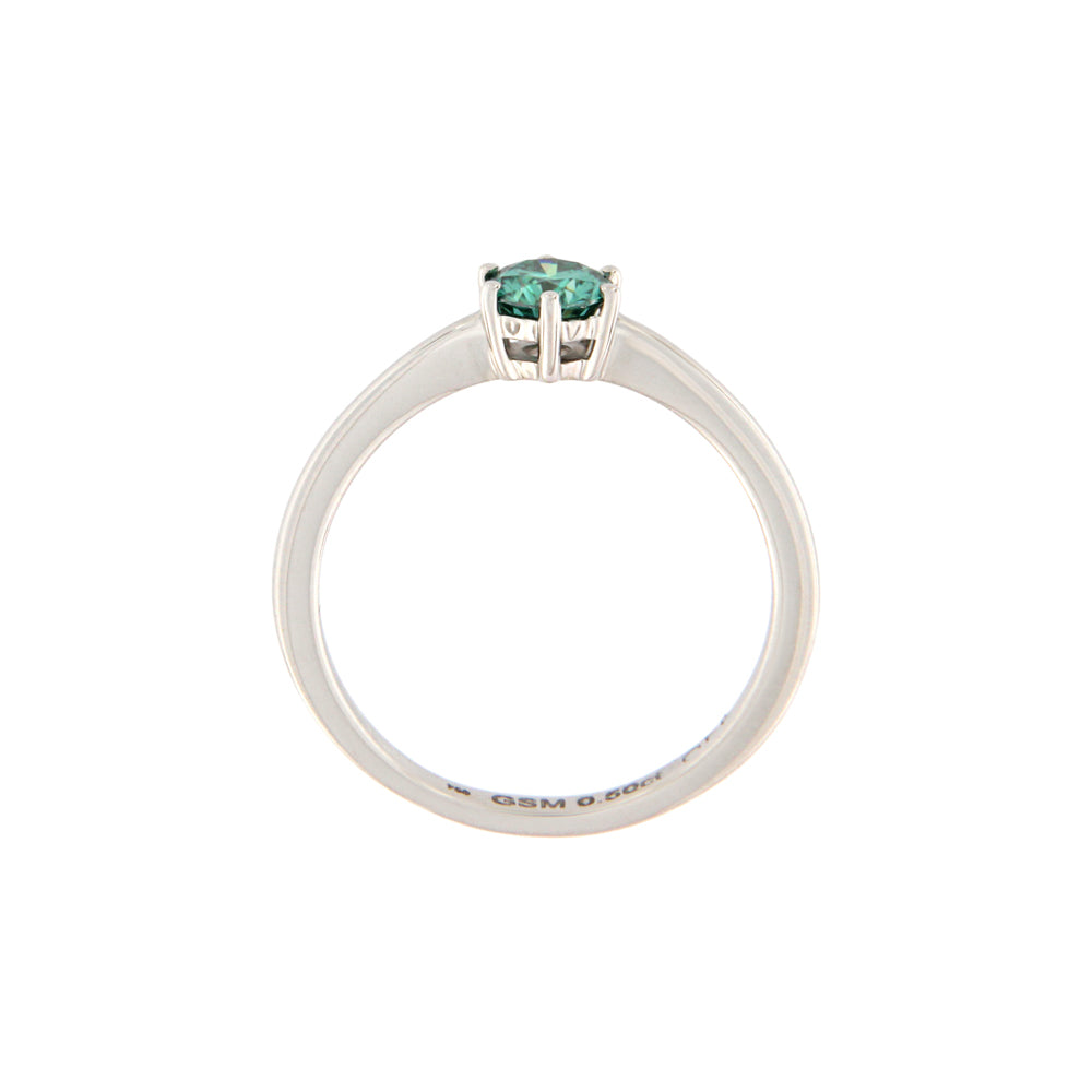 18ct gold Moissanite sint. ring green