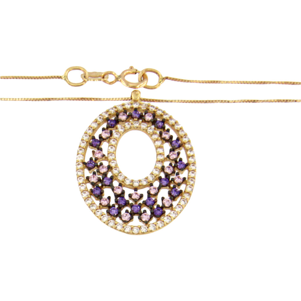 18ct gold Multi-stones necklace