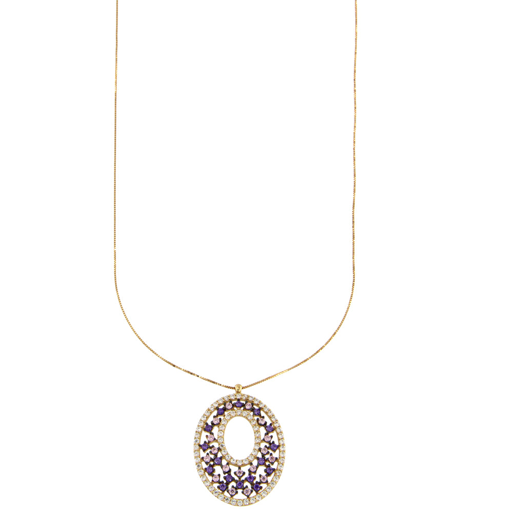 18ct gold Multi-stones necklace