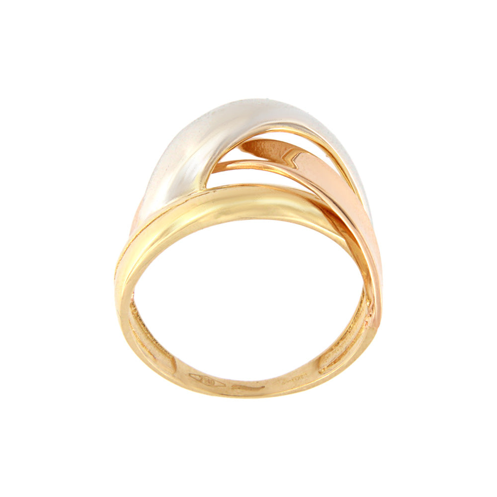 18ct gold Tricolour ring