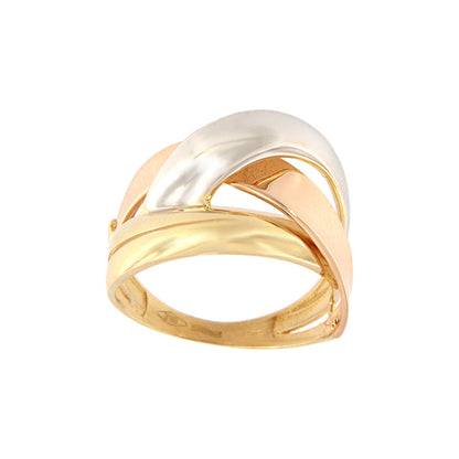 18ct gold Tricolour ring