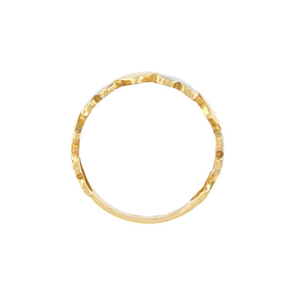 18ct gold Bicolor hearts ring