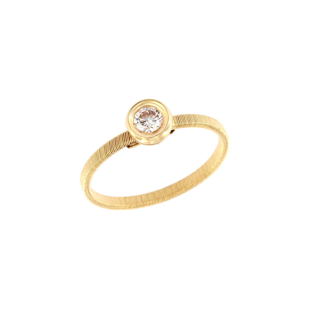 18ct gold White stone ring