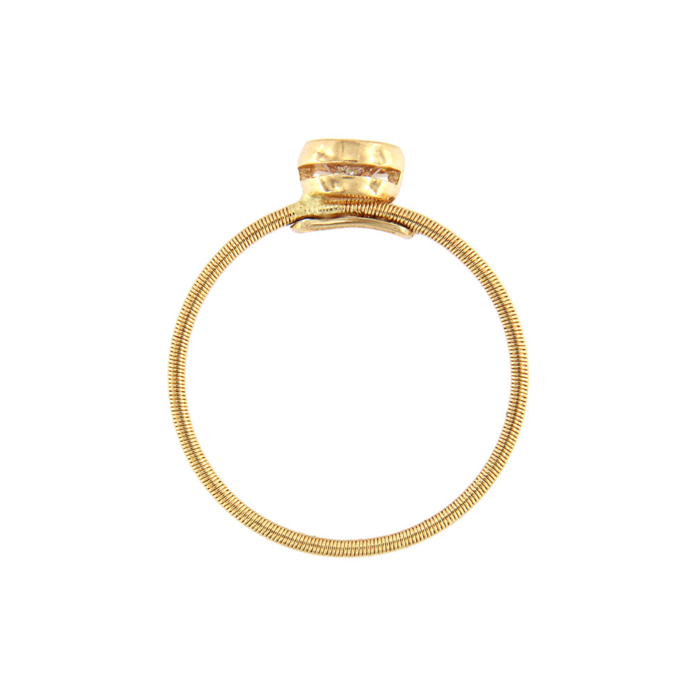 18ct gold White stone ring