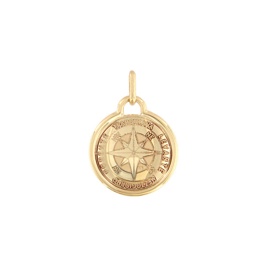 18ct gold Wind rose marine pendant