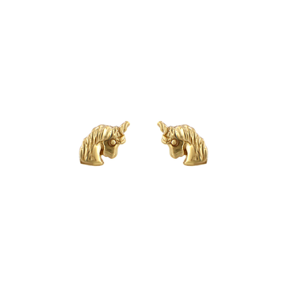 18ct gold Unicorn earrings