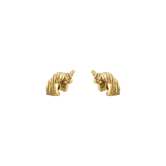 18ct gold Unicorn earrings