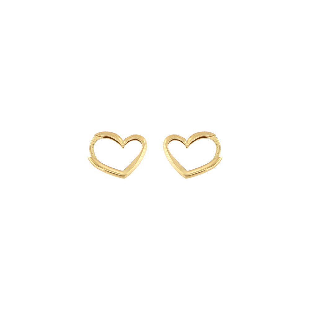 18ct gold Heart earrings