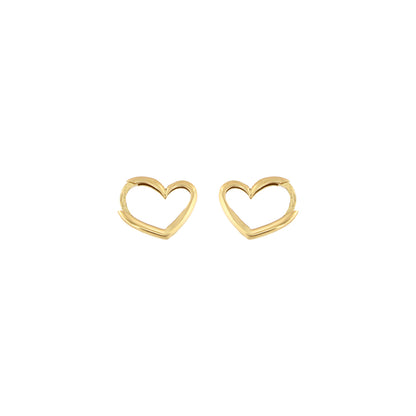 18ct gold Heart earrings